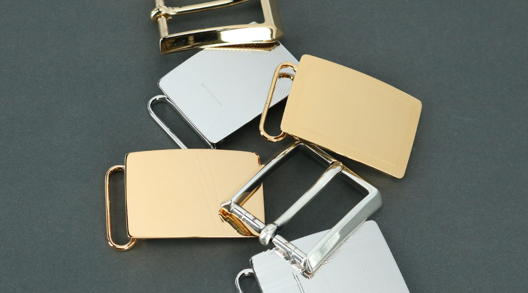 gold and silver buckles
