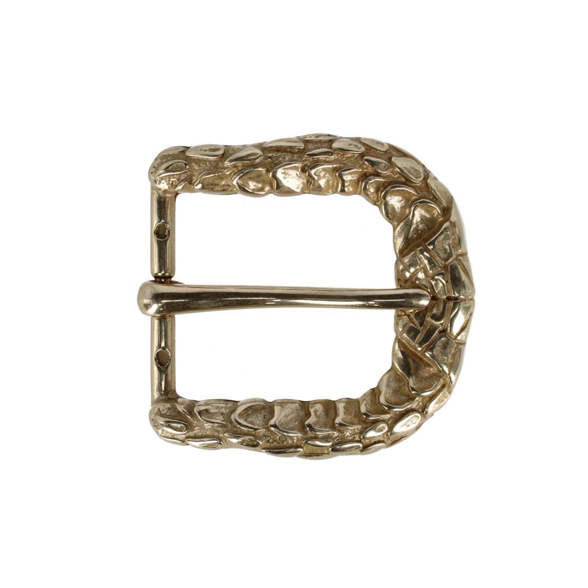 35mm Opulent Scaled Italian Solid Brass Harness Belt Buckle by