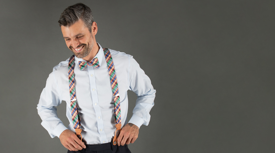Man wearing Sherwood Suspenders