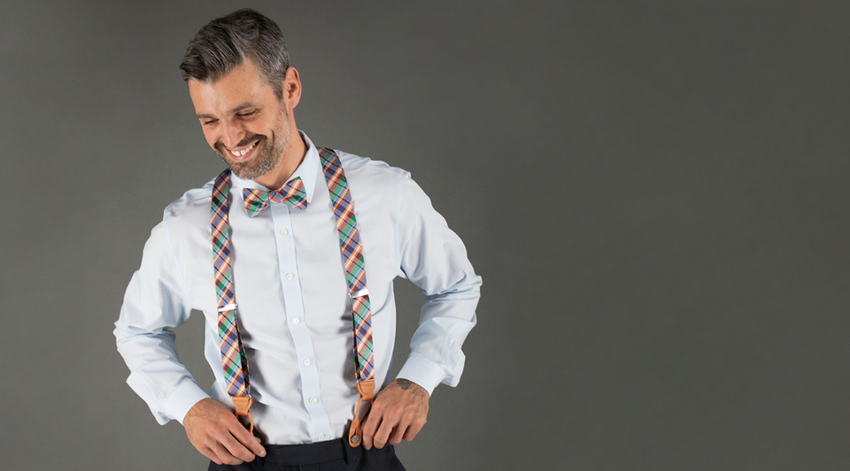 Man wearing Sherwood Suspenders