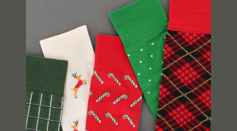 five holiday socks
