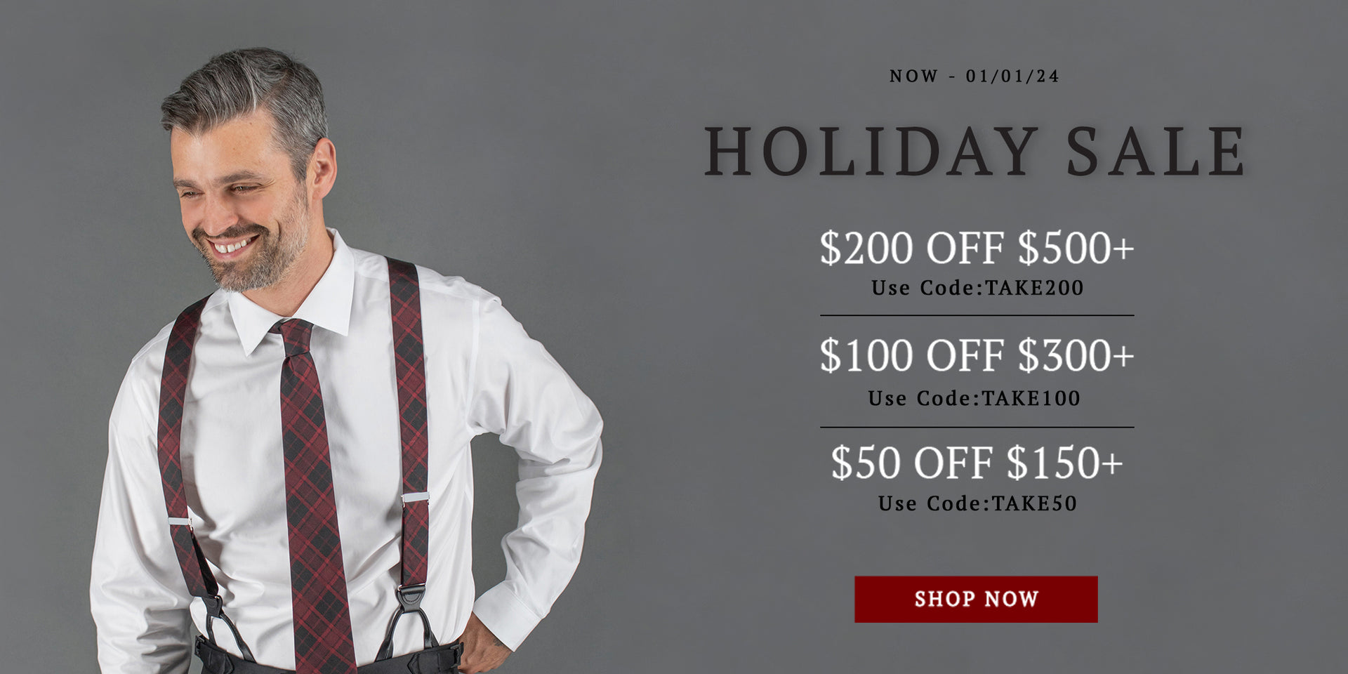 Holiday sale! Take $200 off $500+ with code TAKE200 , $100 off $300+ with code TAKE100, and $50 off $150+ with code TAKE50