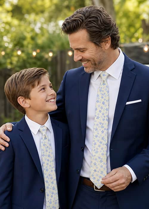 Kid and Dad necktie matching 