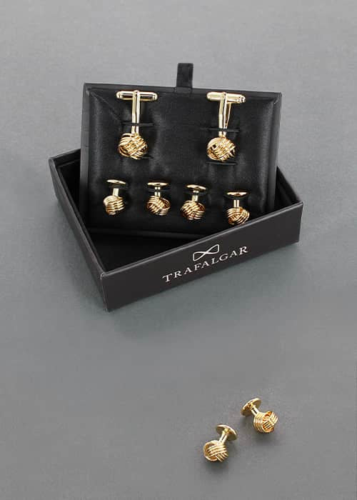Kenneth Knot Formal Set in gold