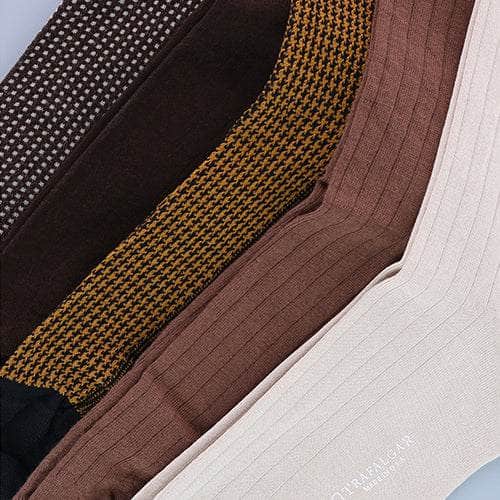Patterned and Solid Color Dress Socks