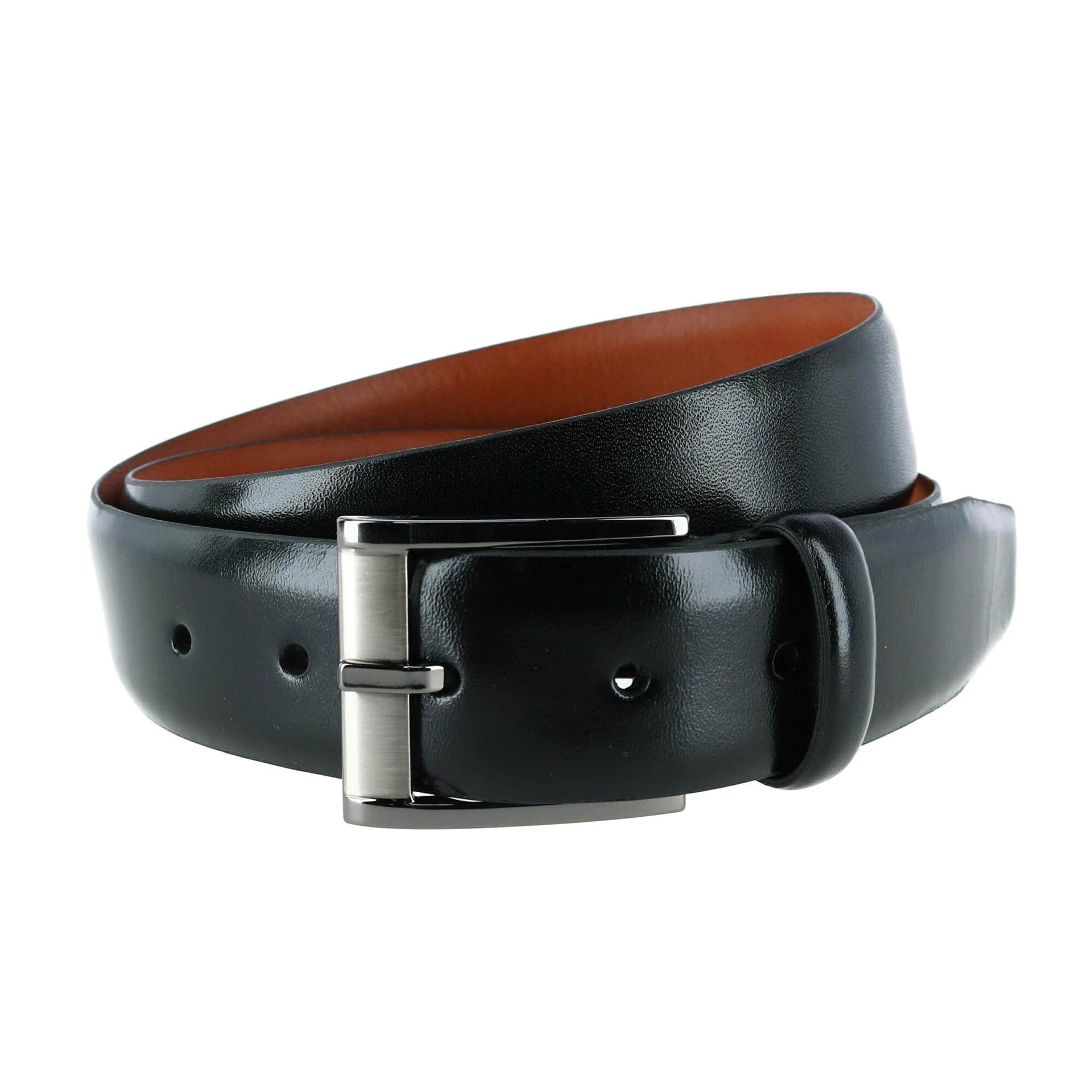 italian leather dress belt Trafalgar Matteo 35mm Feather Edge Dress Belt