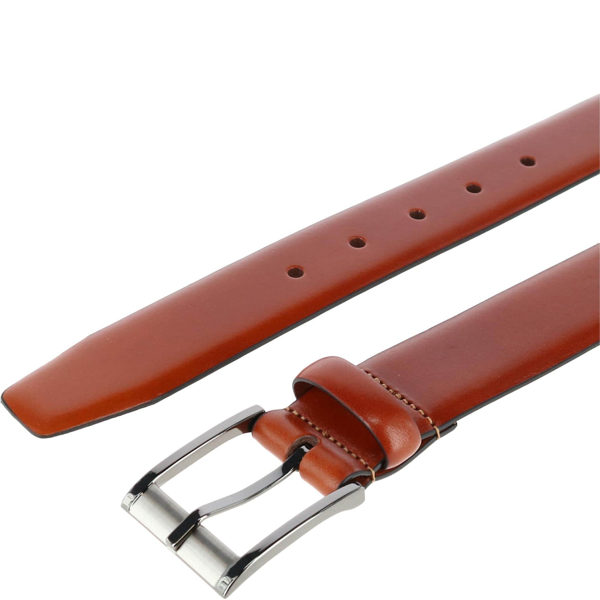 Matteo 35mm Feather Edge Dress Belt - Tan