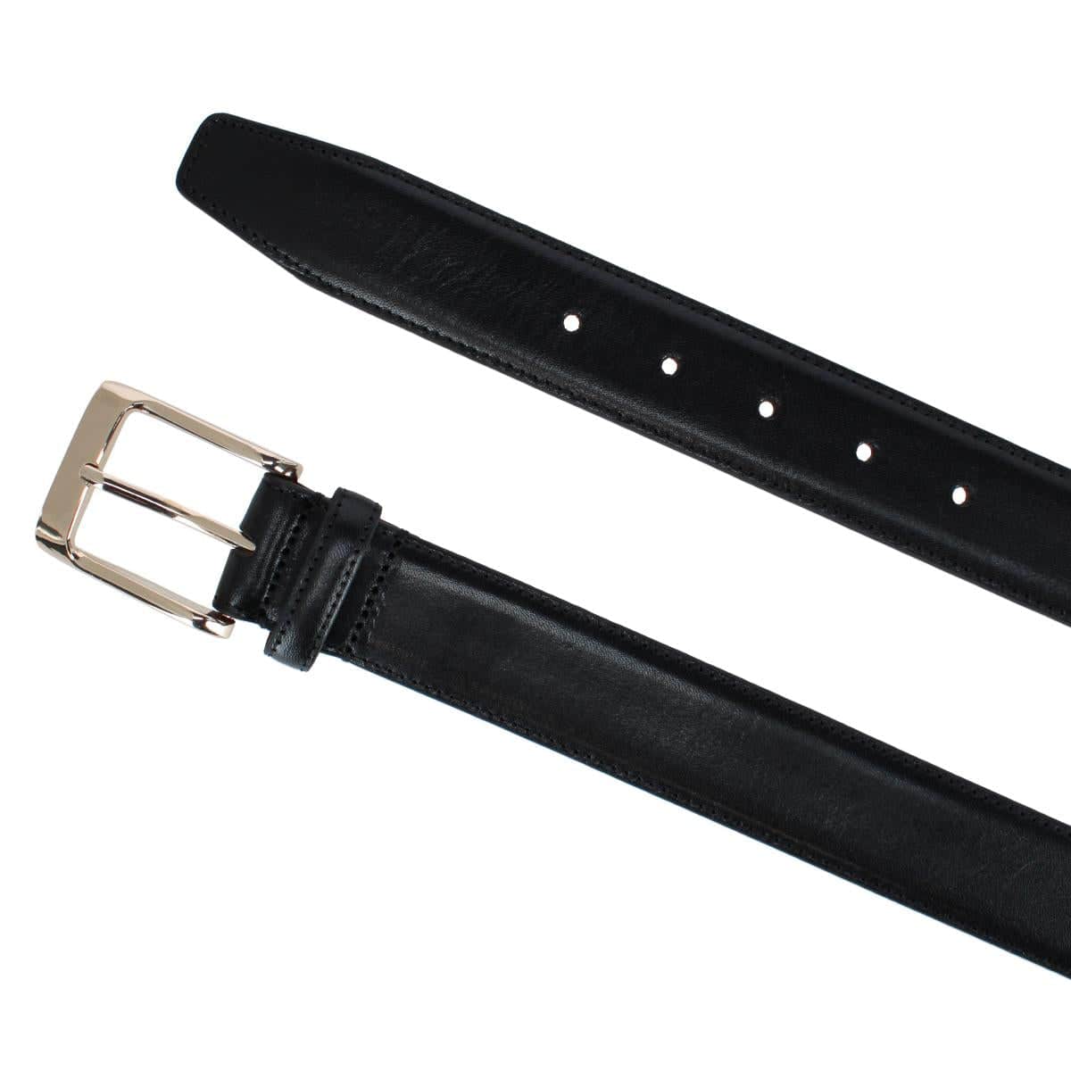 Cornelius 35mm Cortina Leather Dress Belt - Black