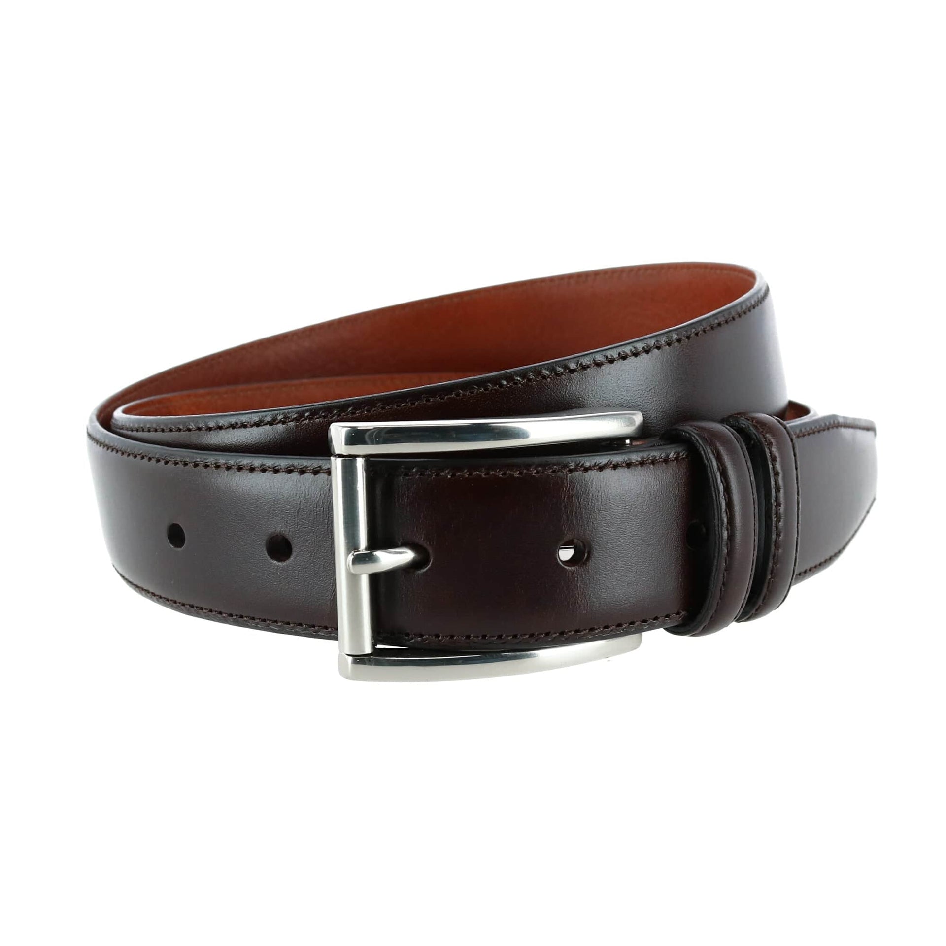 Lorenzo 32mm Dropped Edge Leather Dress Belt by Trafalgar Men's Accessories Lorenzo 32mm Dropped Edge Leather Dress Belt by Trafalgar Men's Accessories