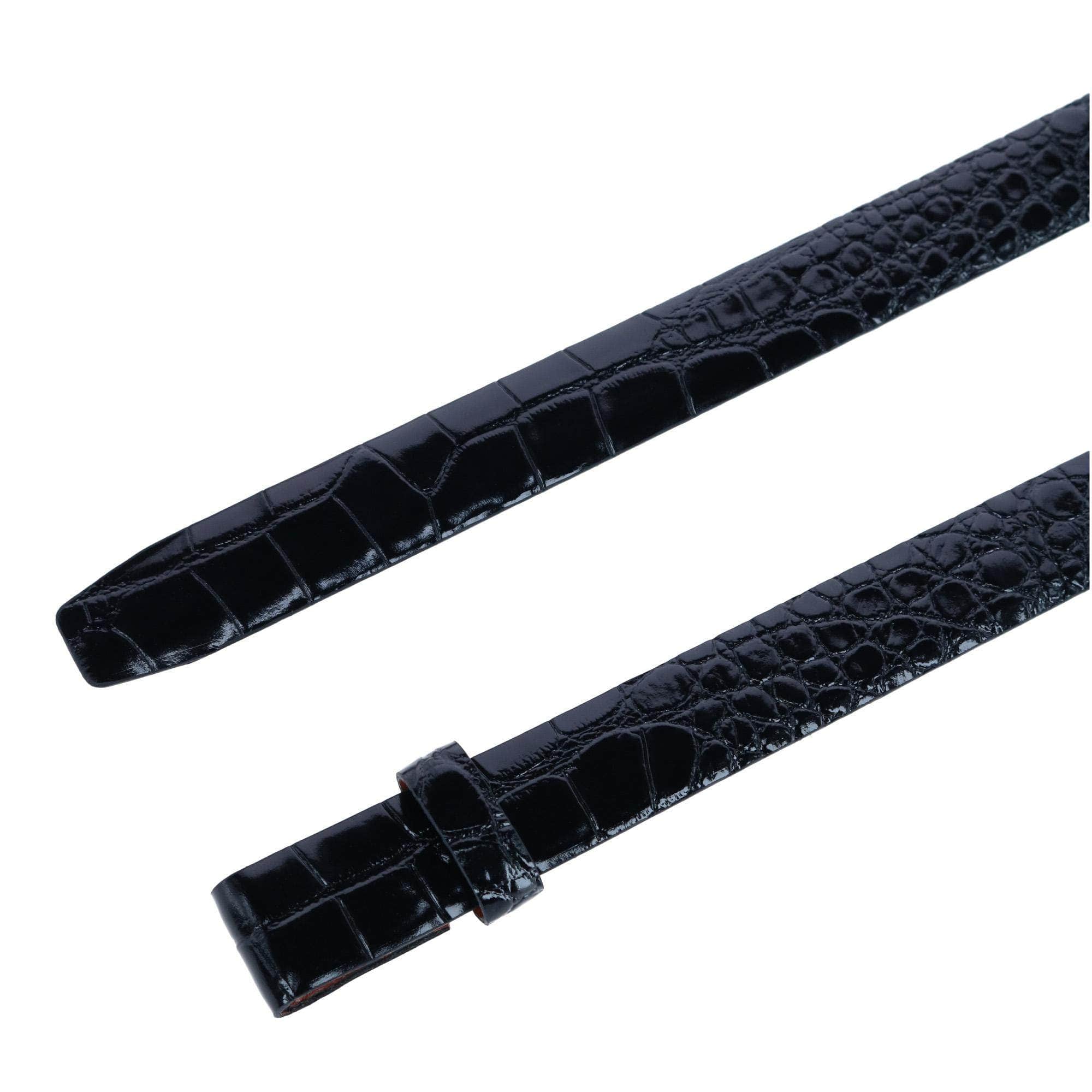 25mm Gator Embossed Leather Belt Strap by Trafalgar Men's