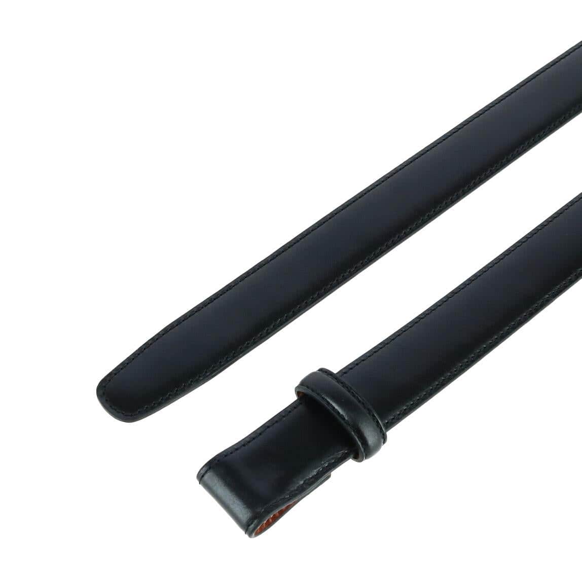 Cortina Leather 25mm Compression Belt Strap - Black