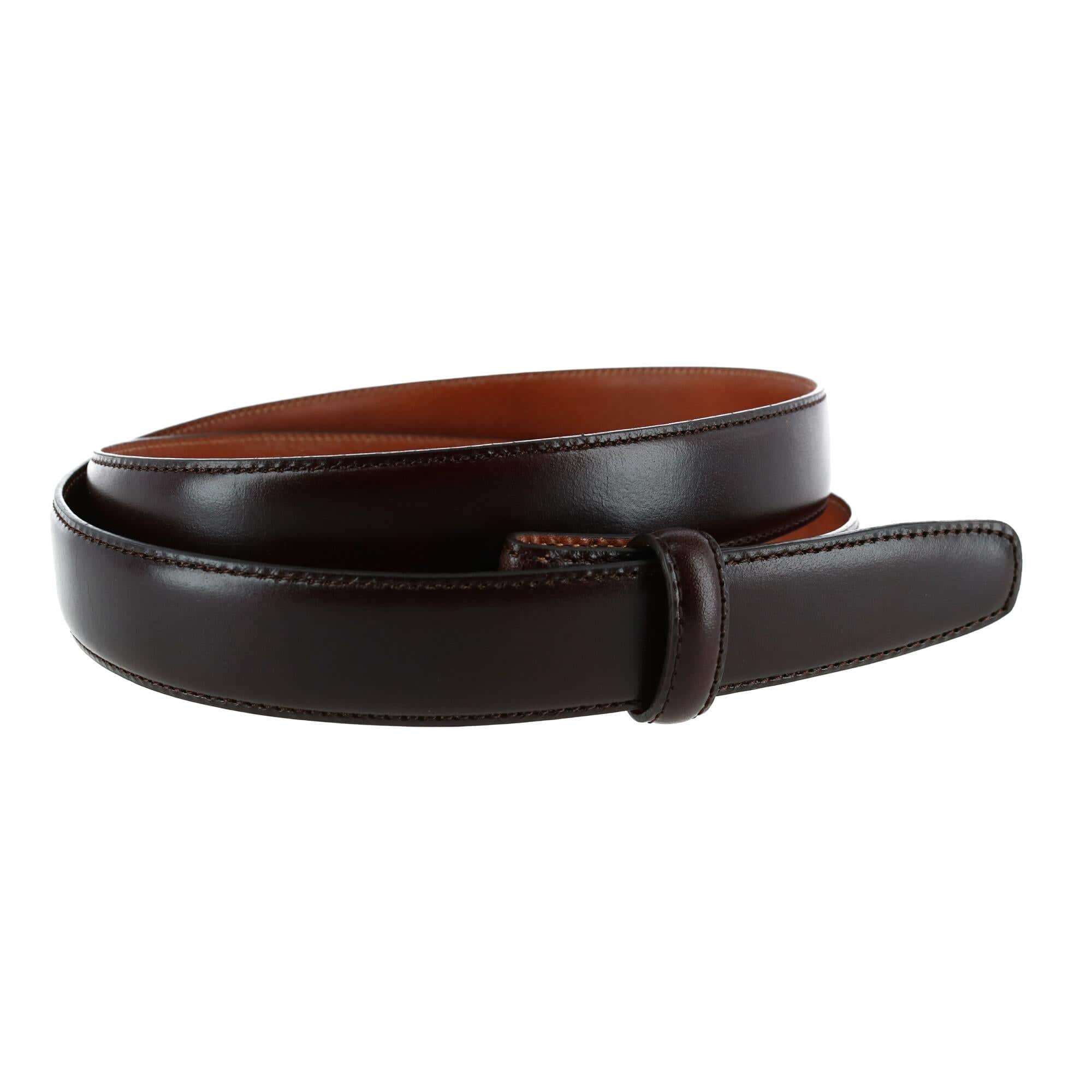 Cortina Leather 25mm Compression Belt Strap - Dark Brown