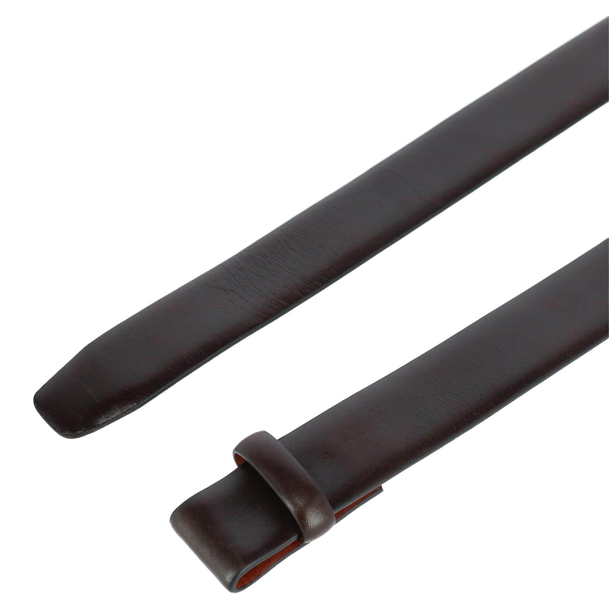 Cortina Leather 30mm Compression Belt Strap - Dark Brown