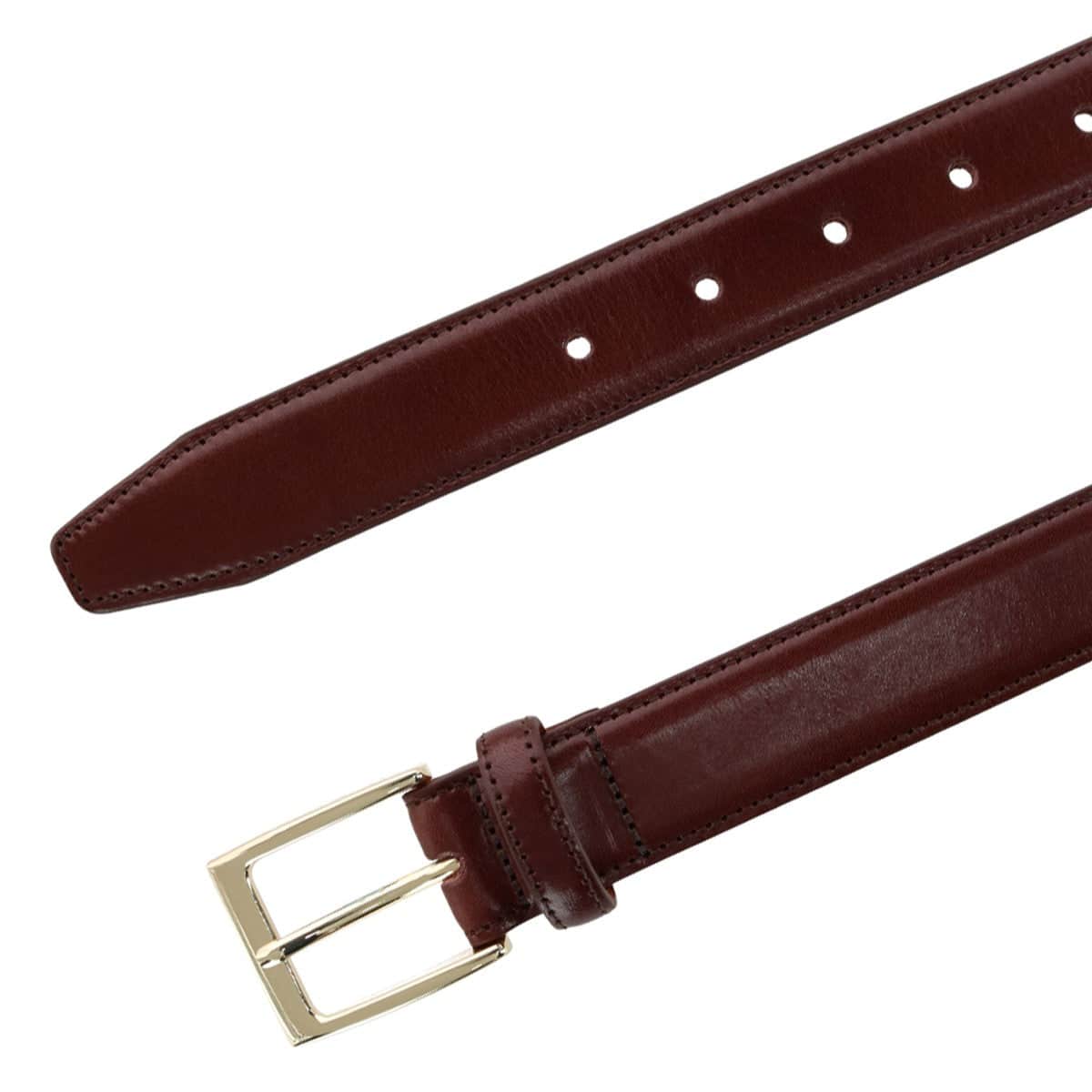 Classic 30mm Cortina Leather Belt - Mahogany