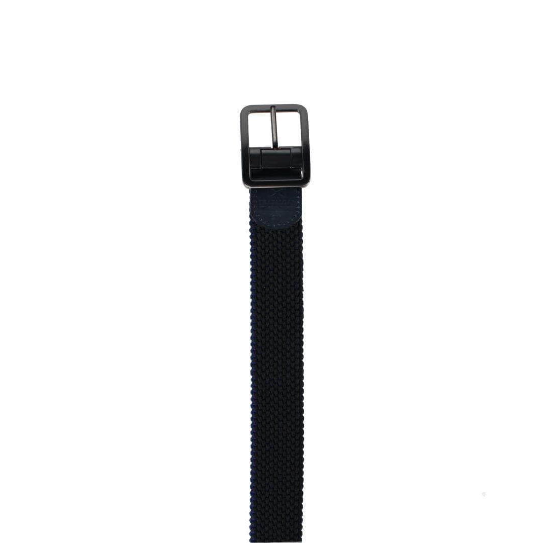 Arturo Black & Blue Striped Reversible 35MM Braided Golf Belt - Black/Blue Stripes