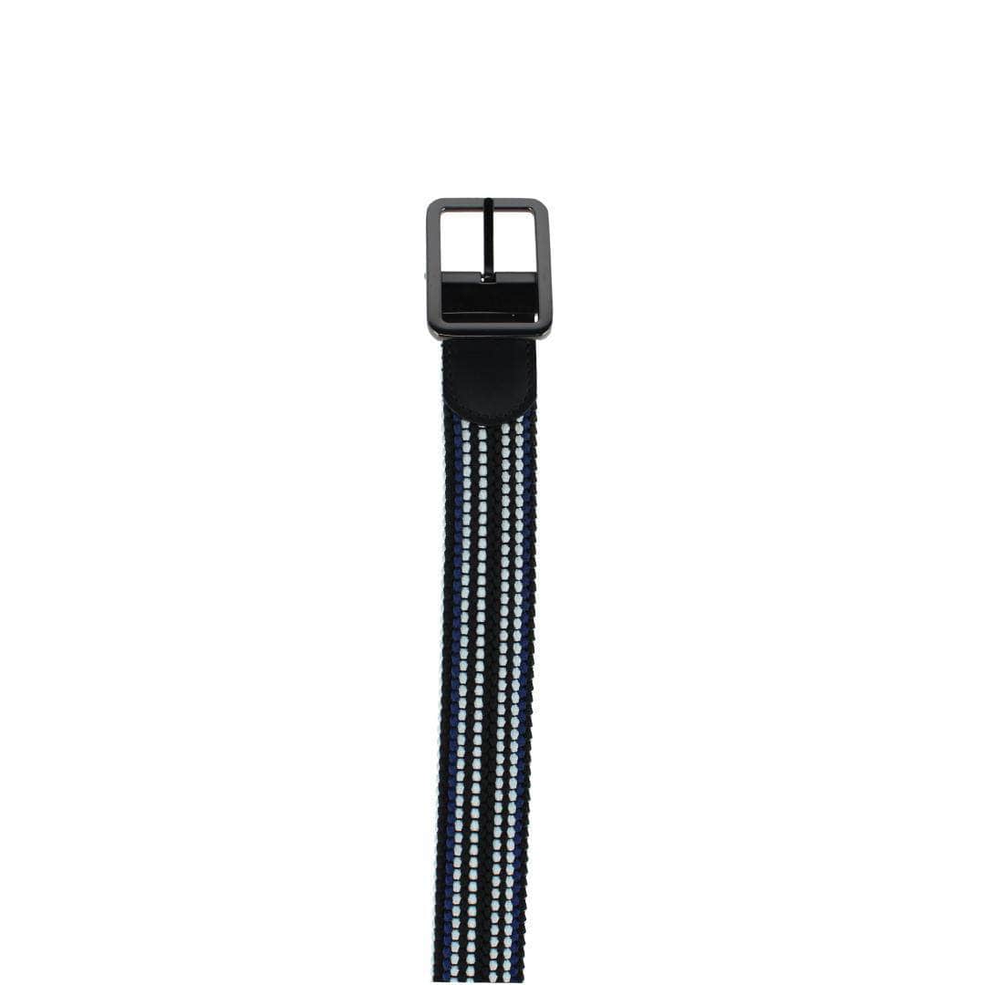 Alejandro Black Stripes & White Reversible Braided 35MM Golf Belt - Black Stripes and White