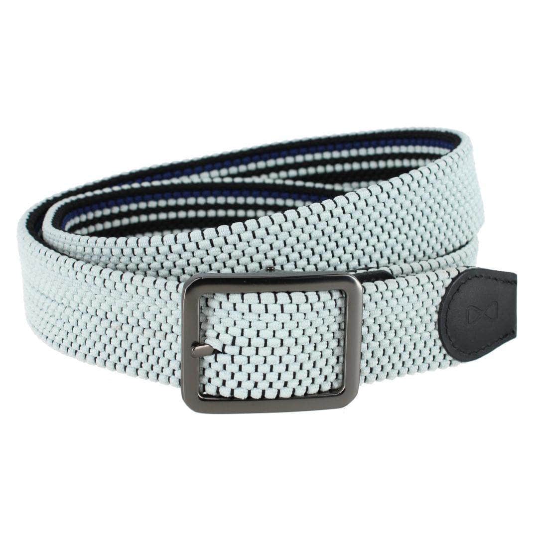 Alejandro Black Stripes & White Reversible Braided 35MM Golf Belt - Black Stripes and White