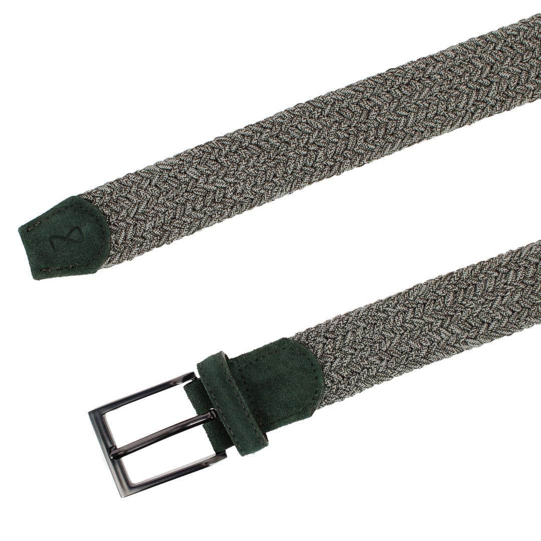 Madden Marble Weave 35mm Golf Stetch Belt - Khaki