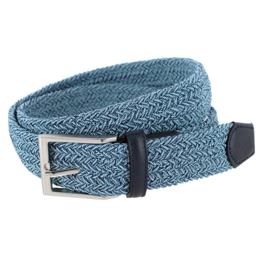 Madden Marble Weave 35mm Golf Stetch Belt - Blue