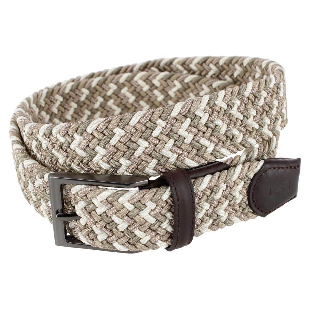 Edward 35mm European Weave Golf Braided Belt - Khaki