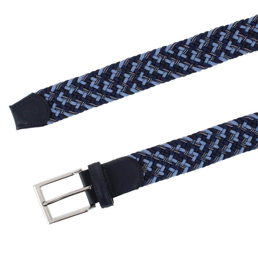 Edward 35mm European Weave Golf Braided Belt - Blue