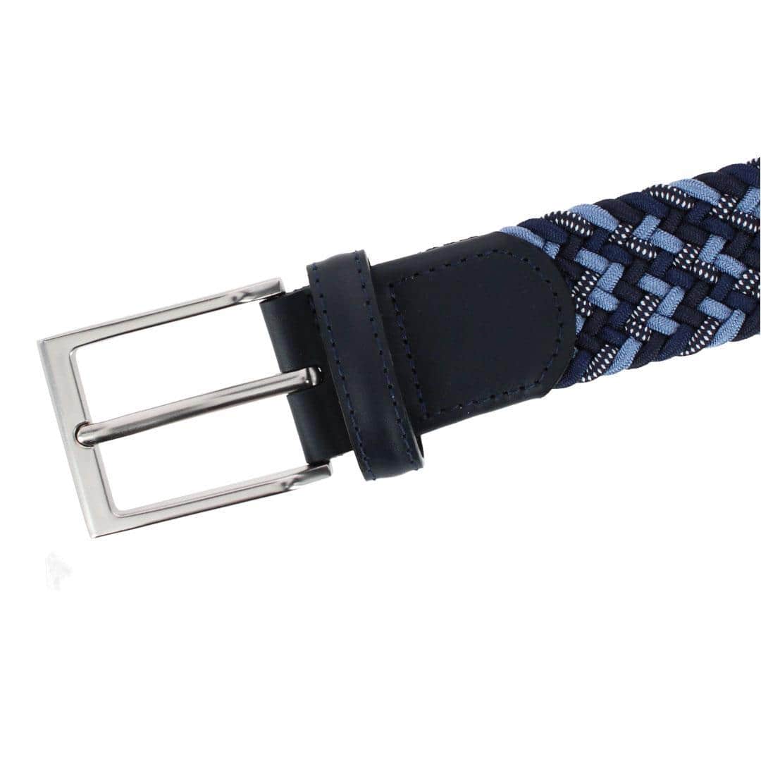 Edward 35mm European Weave Golf Braided Belt - Blue
