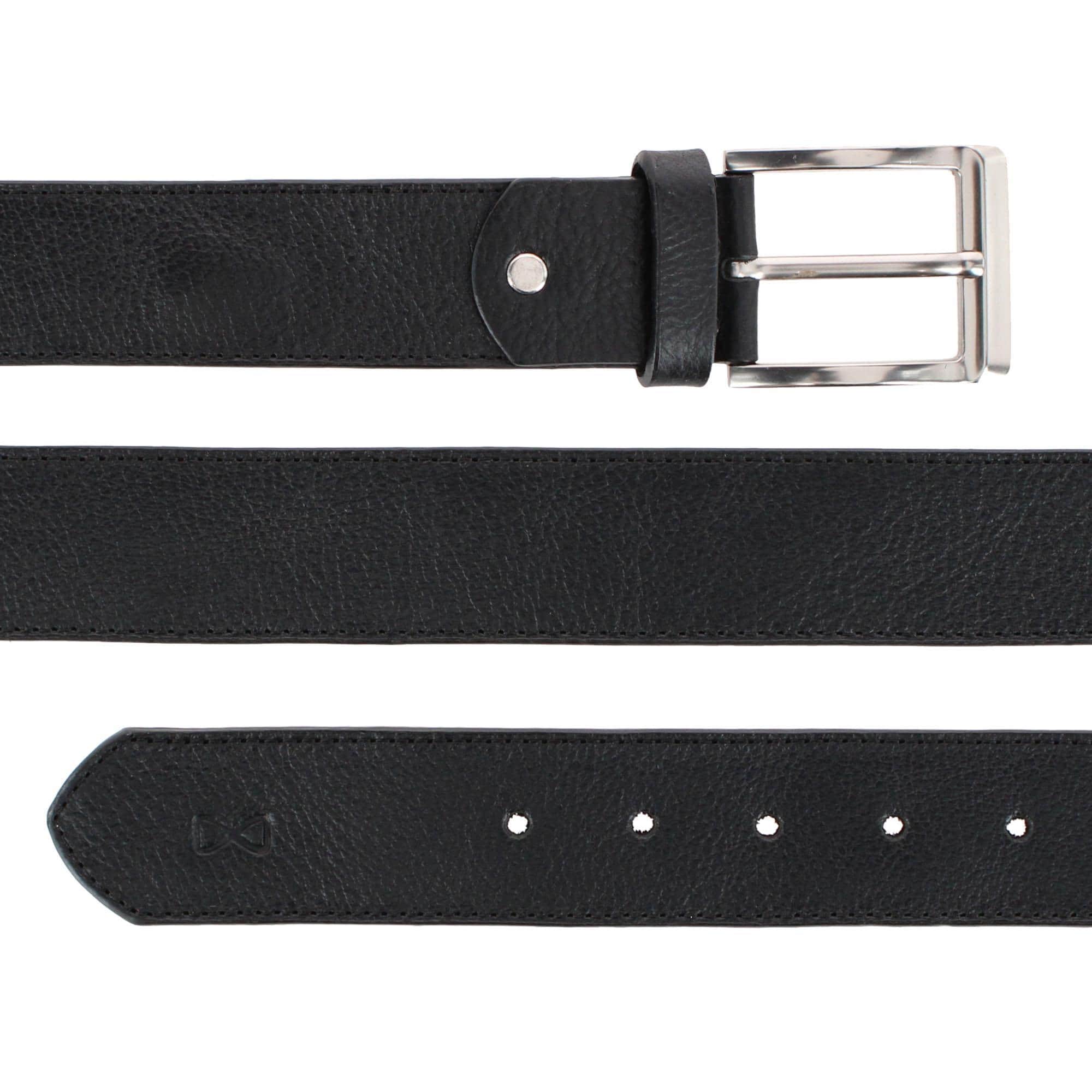Diplomat Hidden Zipper Geniune Leather Money Belt - Black