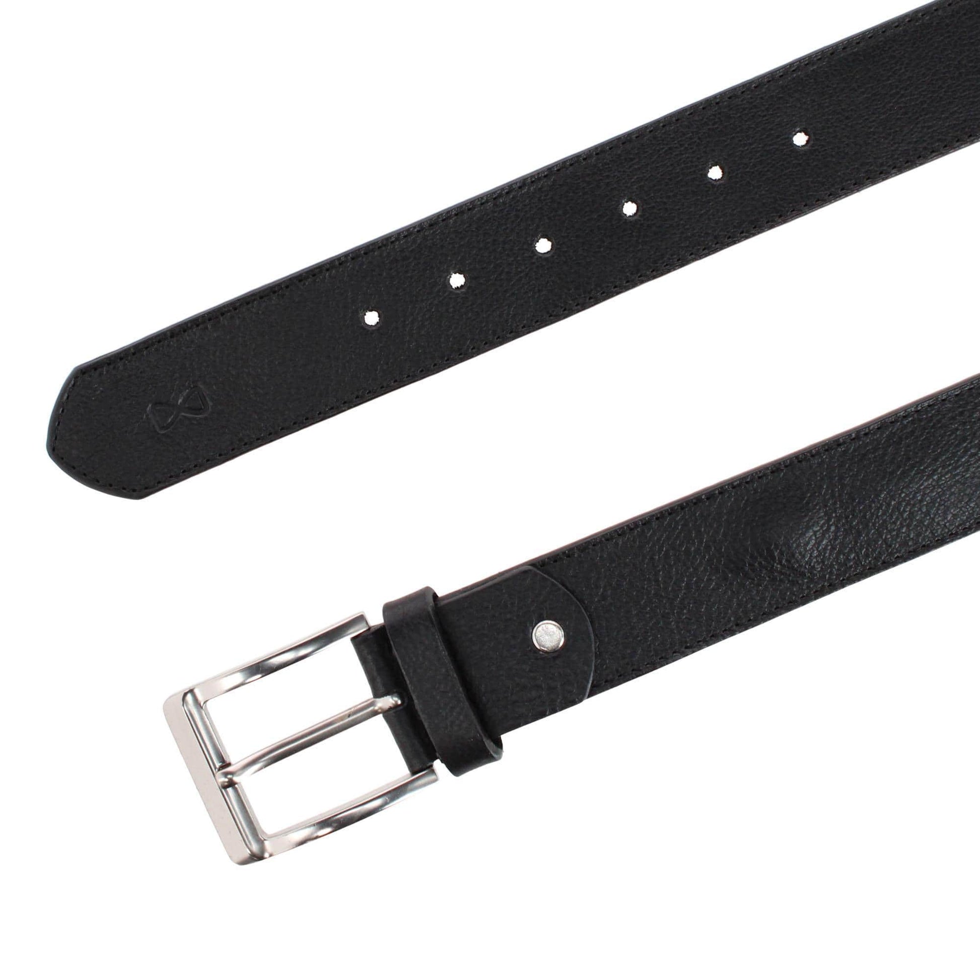 Diplomat Hidden Zipper Geniune Leather Money Belt - Black