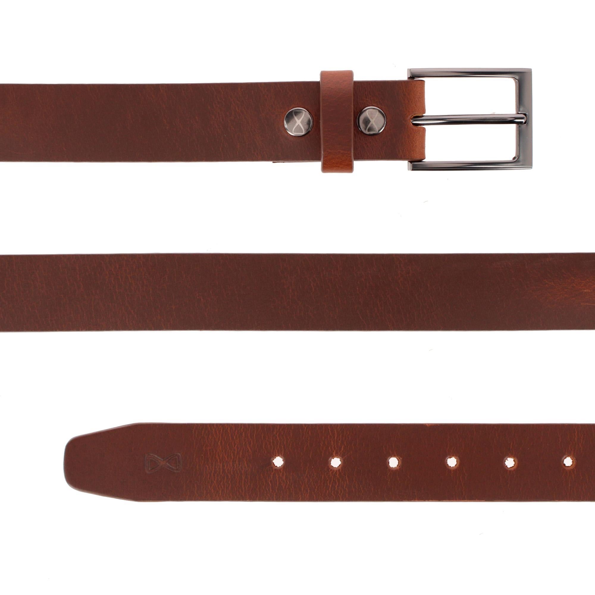 Conall 35mm Chageable Buckle Geniune Leather Belt - Brown