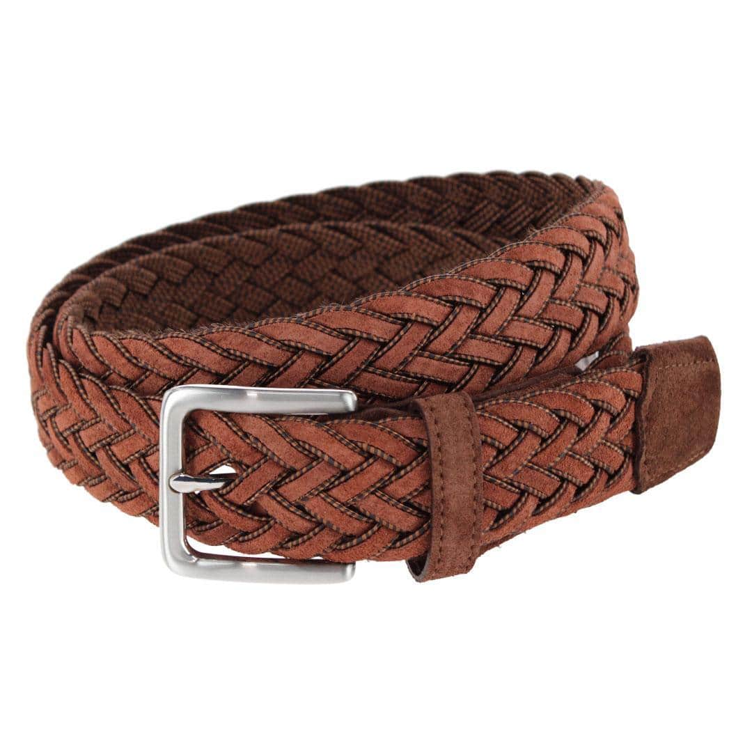 Apollo Italian Braided Suede Versatile Belt - Light Brown