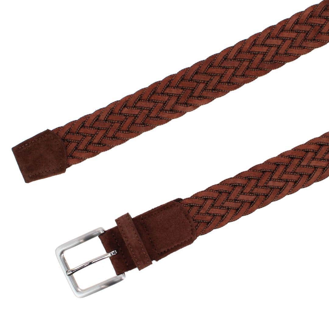 Apollo Italian Braided Suede Versatile Belt - Light Brown