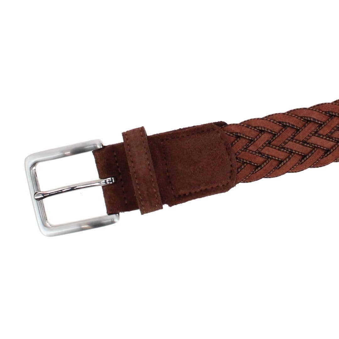 Apollo Italian Braided Suede Versatile Belt - Light Brown