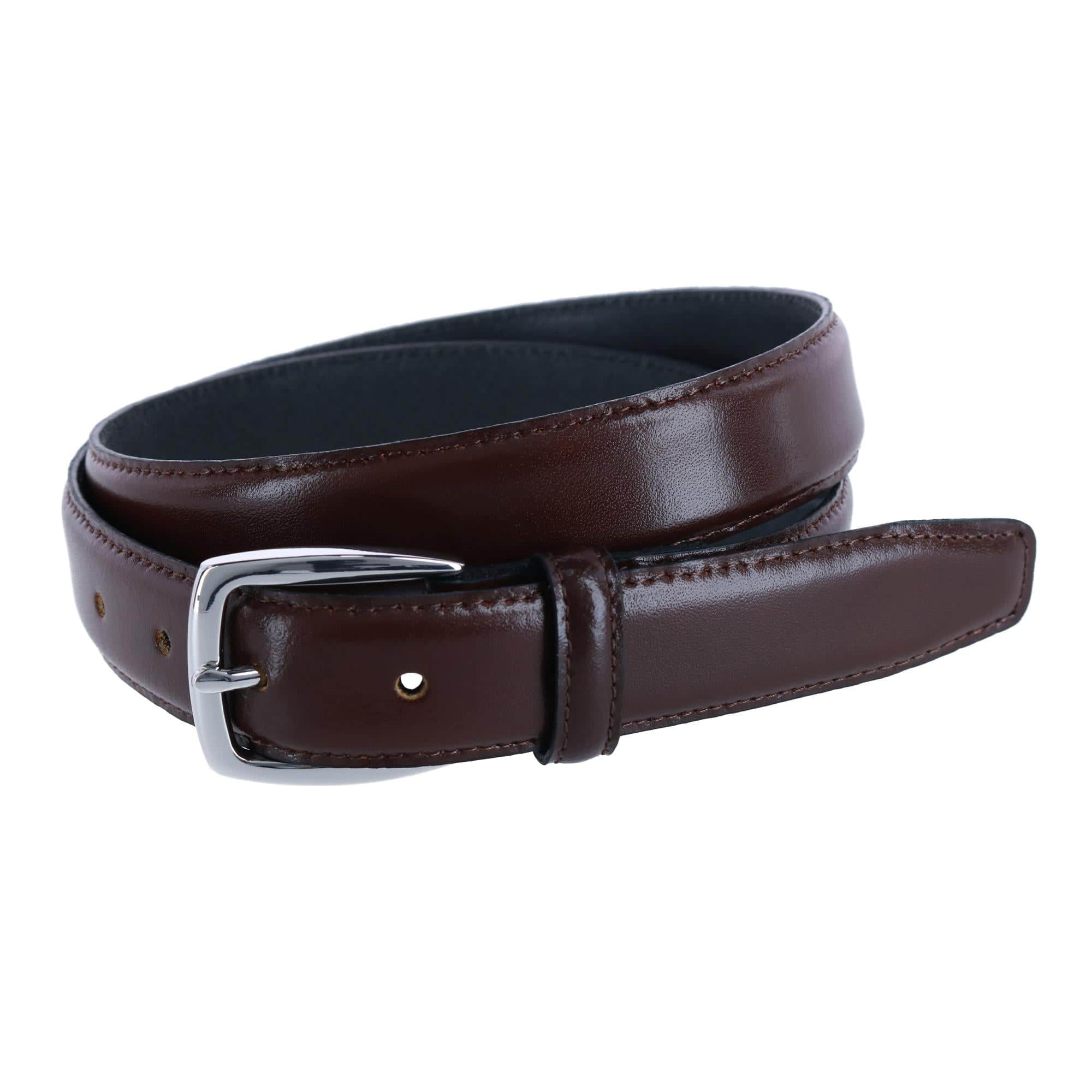 Jameson 31mm Genuine Leather Dress Belt - Brown