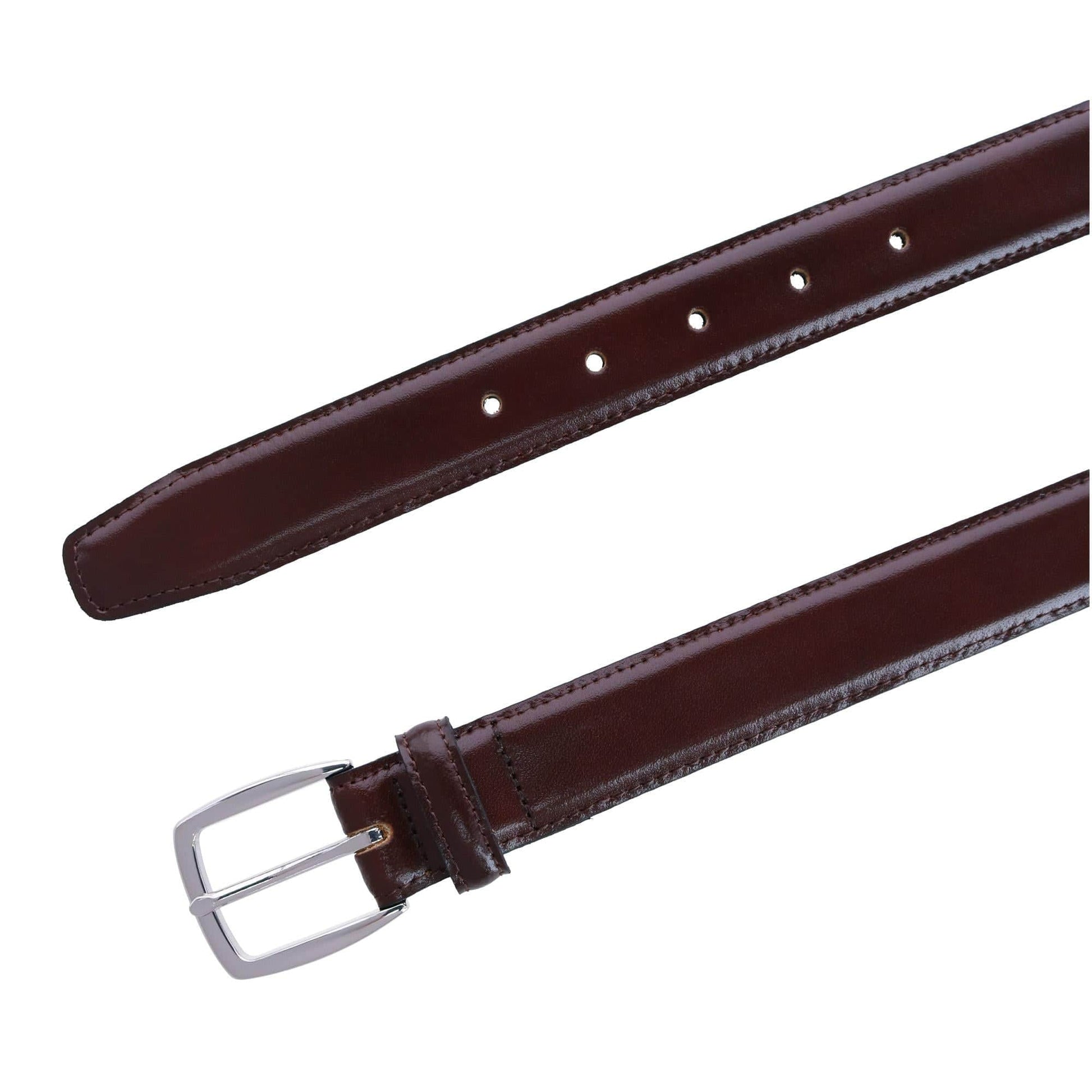 Jameson 31mm Genuine Leather Dress Belt - Brown