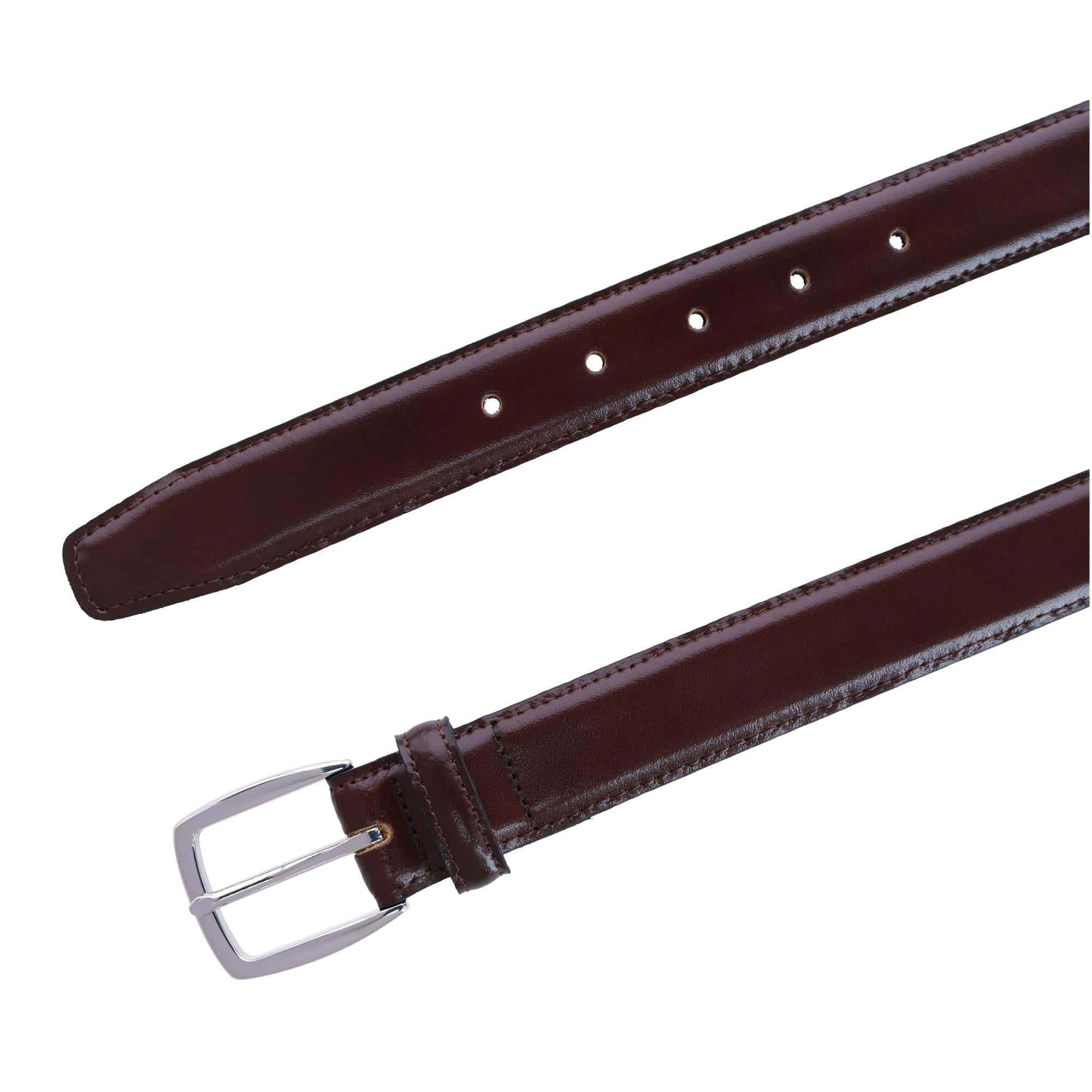 Jameson 31mm Genuine Leather Dress Belt - Brown