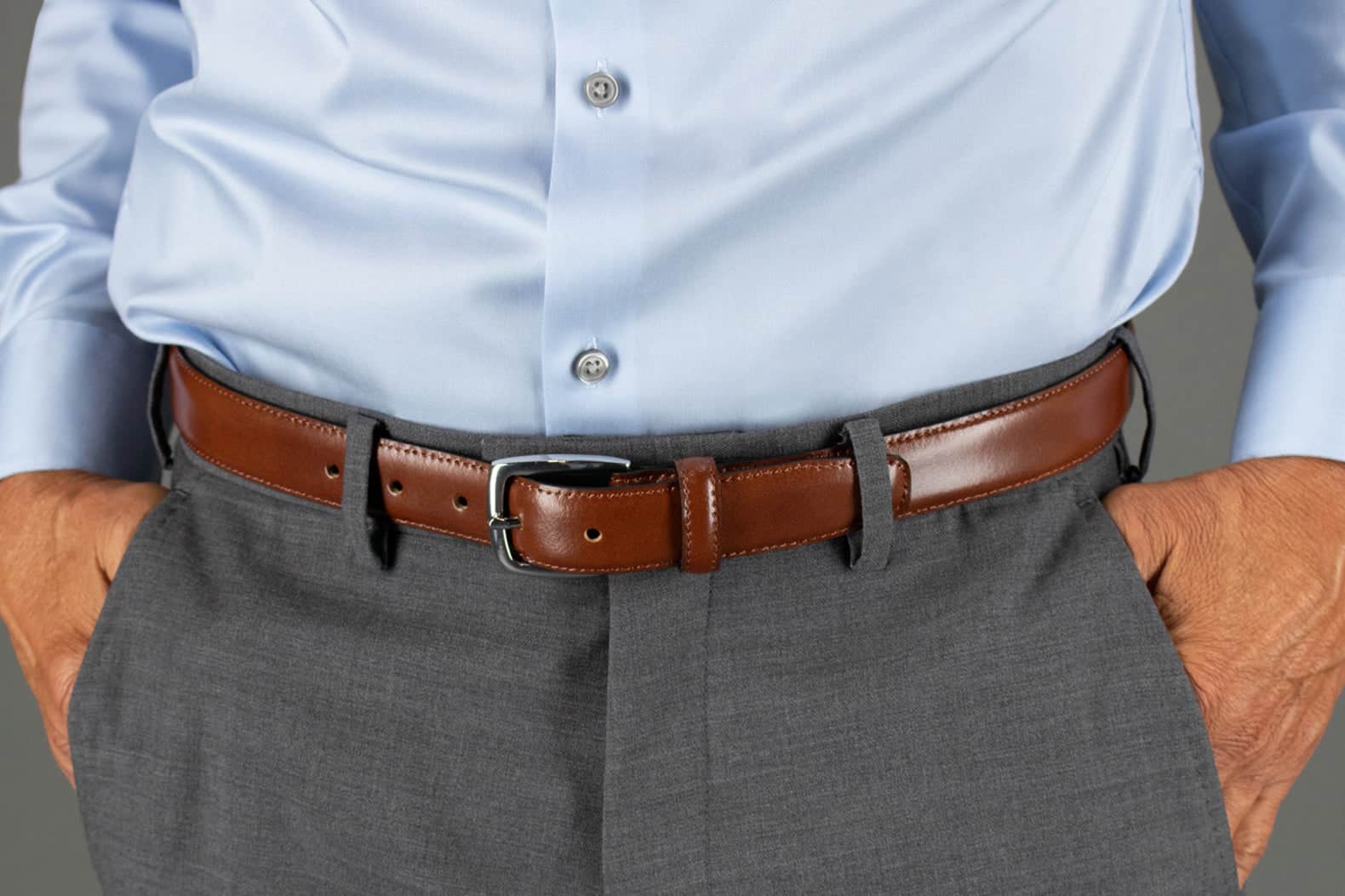 Jameson 31mm Genuine Leather Dress Belt - Tan