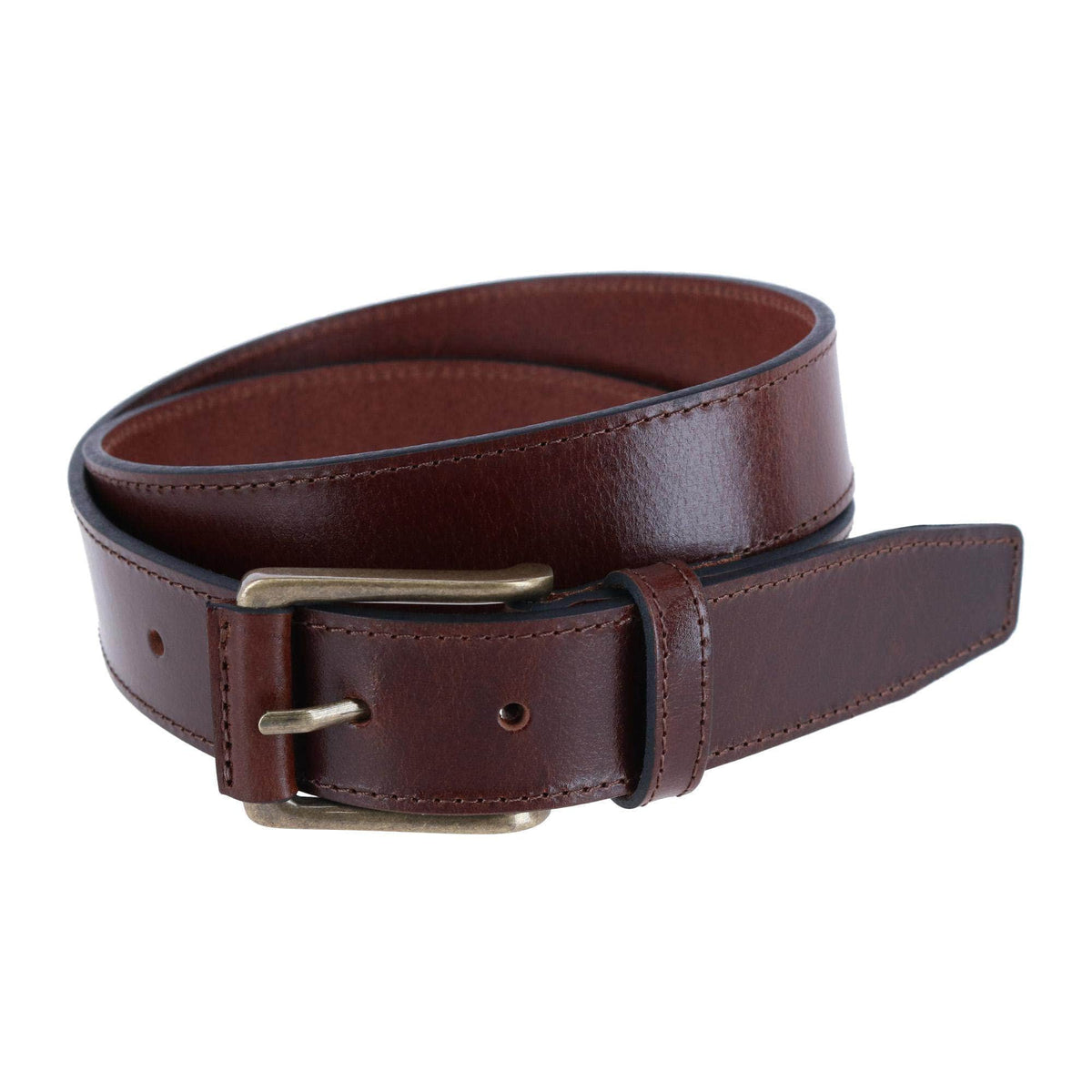 Wyatt 35mm Genuine Leather Casual Jean Belt - Brown