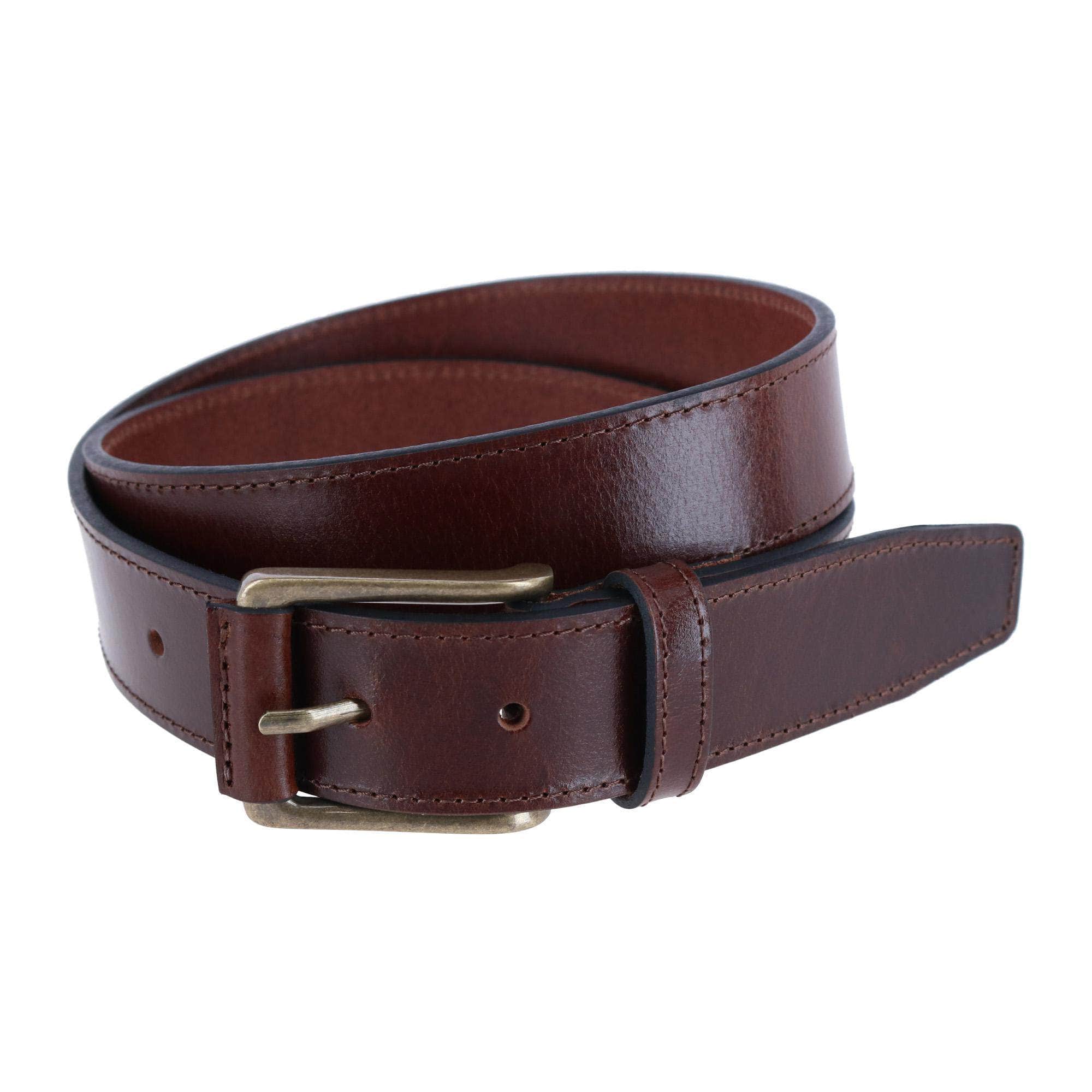 Wyatt 35mm Genuine Leather Casual Jean Belt - Brown