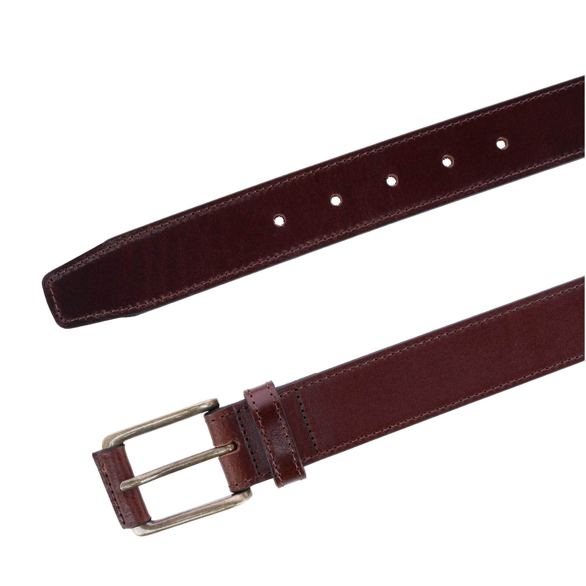 Wyatt 35mm Genuine Leather Casual Jean Belt - Brown
