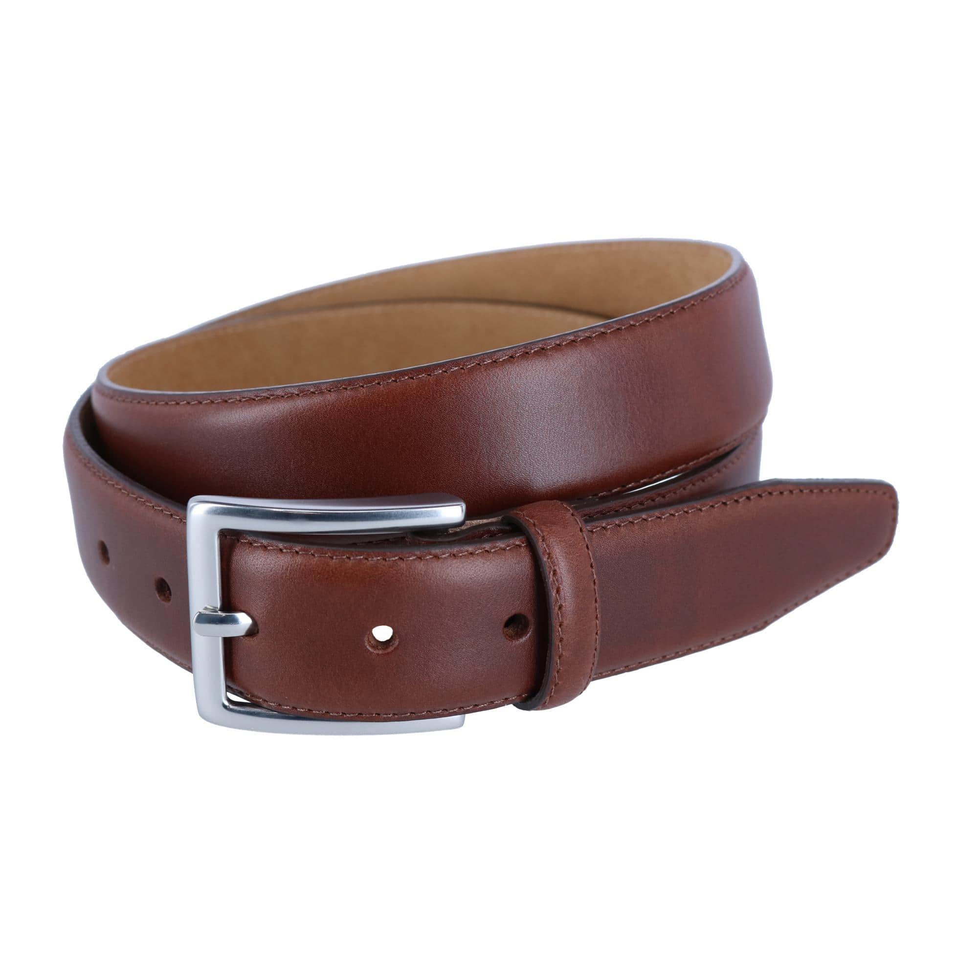 Orion Smooth Calfskin 35mm Dress Belt - Brown