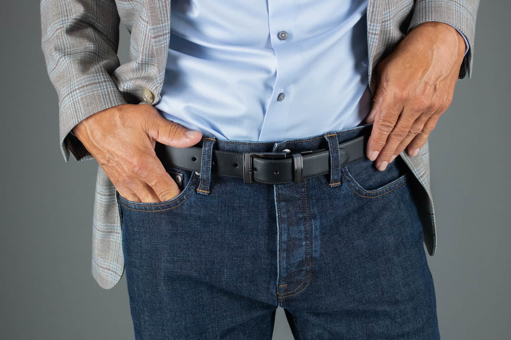Maverick 32mm Reversible Leather Dress Belt - Black to Brown