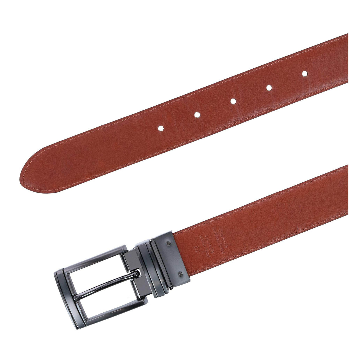 Maverick 32mm Reversible Leather Dress Belt - Navy to Tan