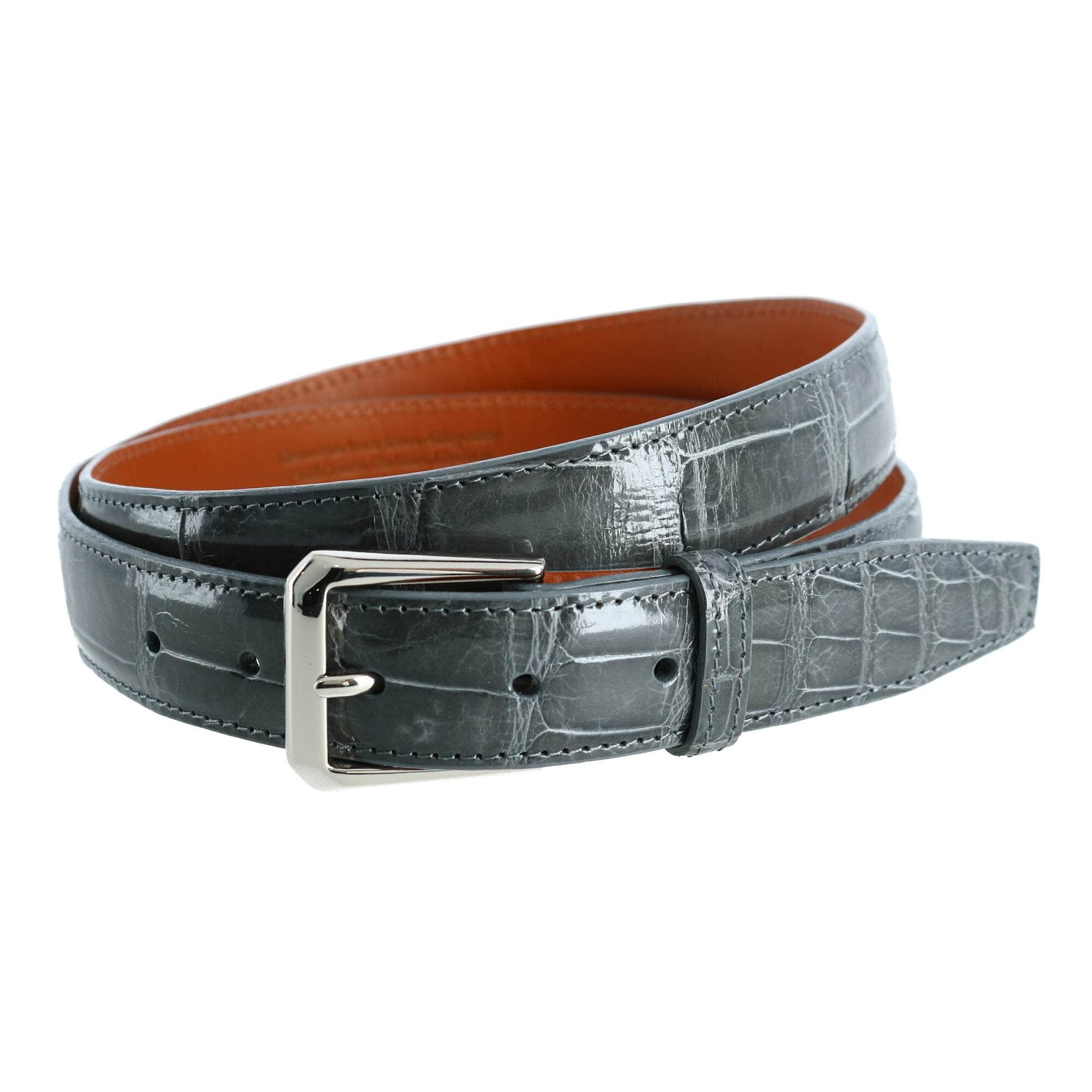 Classic leather belt with hatched effect golden H buckle - Alligator –  ABP Concept