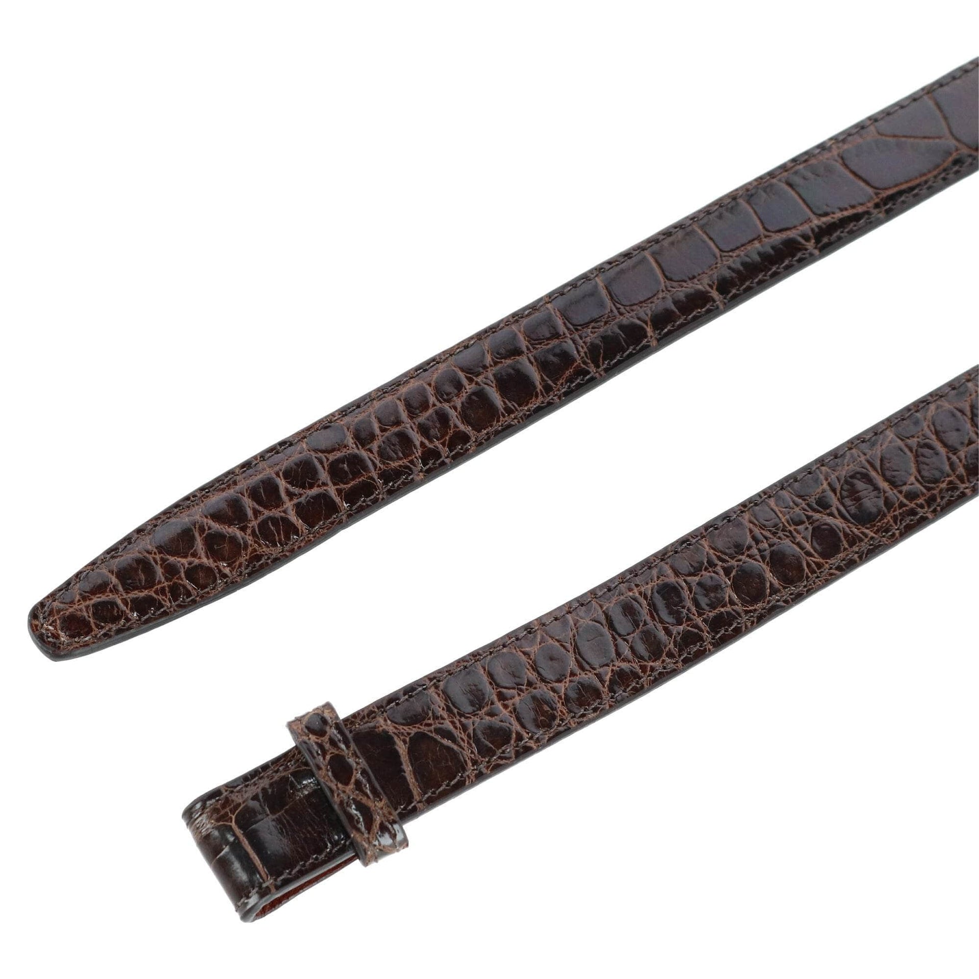 Genuine Alligator 25mm Compression Belt Strap by Trafalgar Men's Accessories