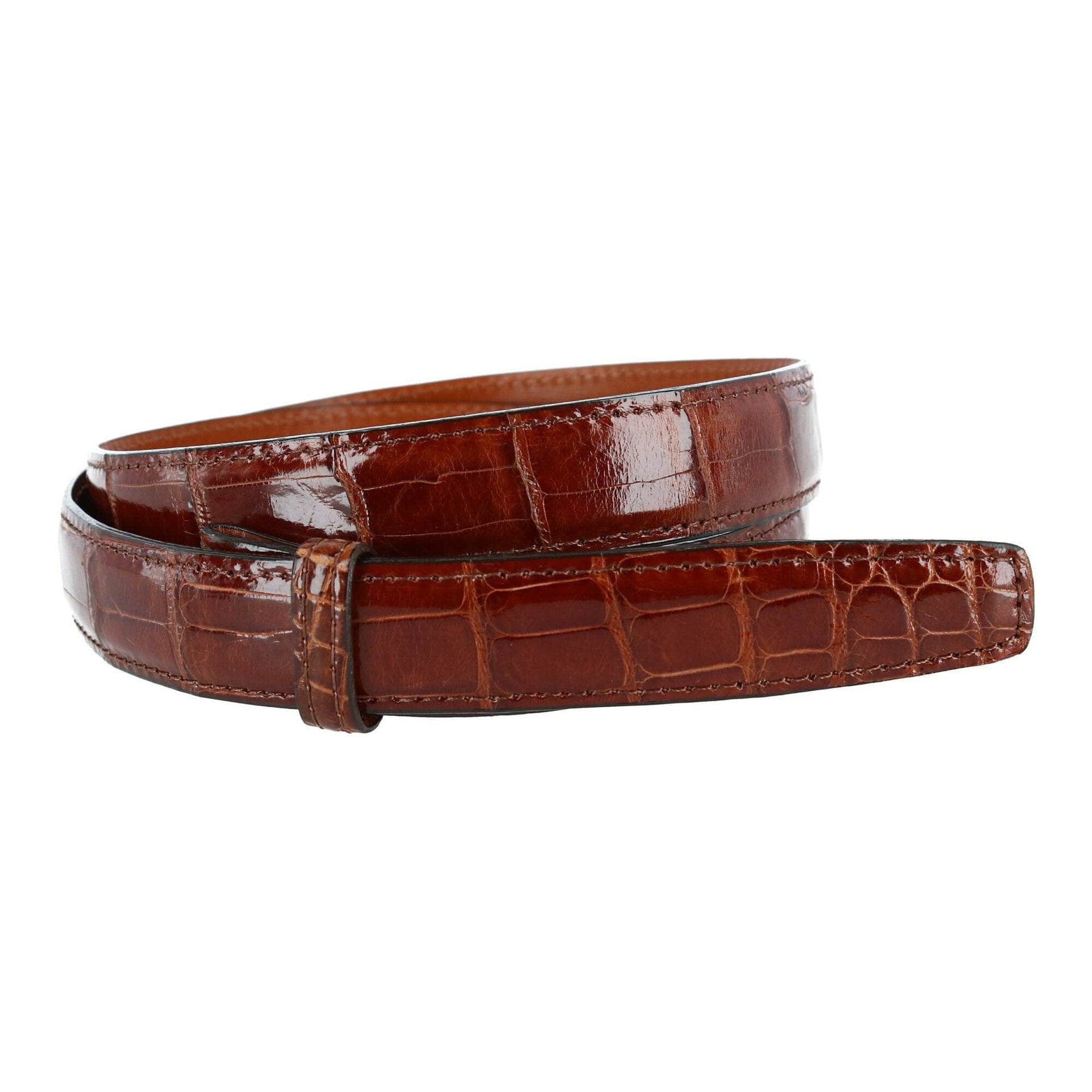 Genuine Alligator 25mm Compression Belt Strap by Trafalgar Men's Accessories