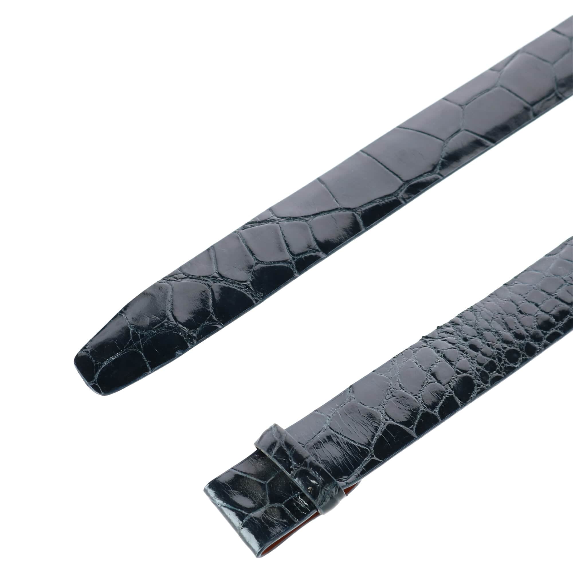 Genuine Alligator 30mm Compression Belt Strap - Navy