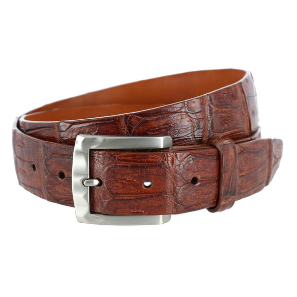 Windham 35mm Genuine Matte Crocodile Tail Belt by Trafalgar Men's ...