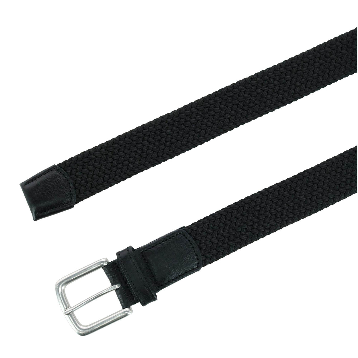 Riverside Solid Stretch Weave Belt - Black