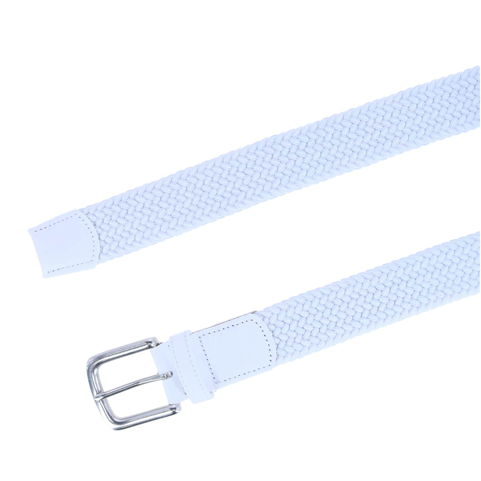 Riverside Solid Stretch Weave Belt - White