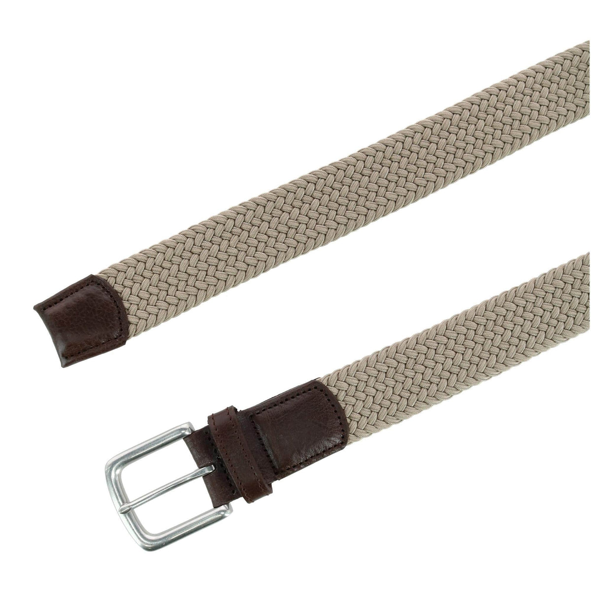 Riverside Solid Stretch Weave Belt - Khaki